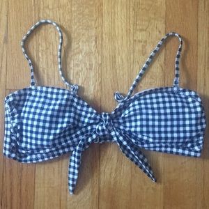 NWOT Gingham Bikini Top